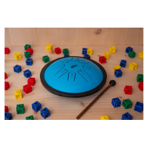 STEEL TONGUE DRUM, BLU, 8NOTE DIMENSIONI  7" (CM 18)