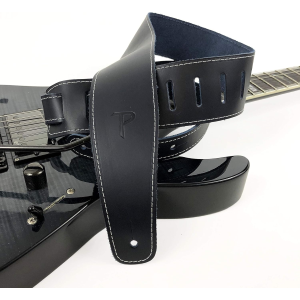 TRACOLLA PER CHITARRA IN PELLE BLU STILE BASEBALL SP25S-7051