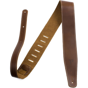 TRACOLLA PER CHITARRA IN PELLE MARRONE STILE BASEBALL SP25S-7049