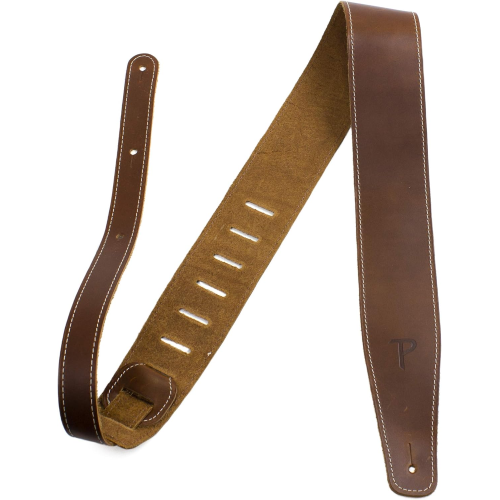 TRACOLLA PER CHITARRA IN PELLE MARRONE STILE BASEBALL SP25S-7049