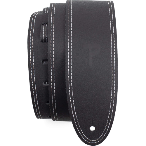 TRACOLLA PER CHITARRA IN PELLE CUCITA MARRONE P25ST-174