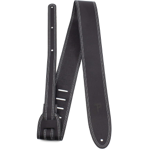 TRACOLLA PER CHITARRA IN PELLE CUCITA MARRONE P25ST-174
