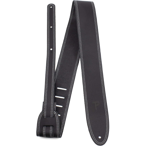 TRACOLLA PER CHITARRA IN PELLE CUCITA MARRONE P25ST-174
