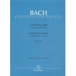 BACH CONCERTO IN SOL MINORE PER CLAVICEMBALO E ARCHI BWV 1058