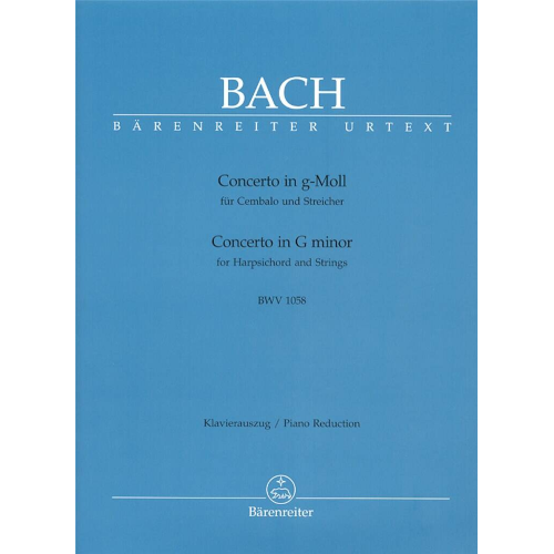 BACH CONCERTO IN SOL MINORE PER CLAVICEMBALO E ARCHI BWV 1058