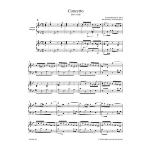 BACH CONCERTO IN SOL MINORE PER CLAVICEMBALO E ARCHI BWV 1058