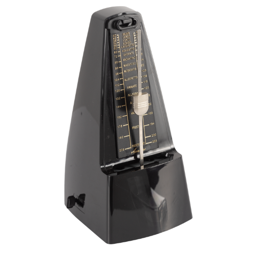 AMADEUS METRONOMO MECCANICO A PIRAMIDE CON SUONERIA COLORE NERO