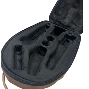STEFYLINE CUSTODIA PER CLARINETTO IN ECOPELLE AVANA/DARK BROWN