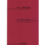 MOZART AVE VERUM PER CANTO E PIANOFORTE
