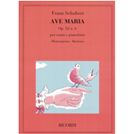 SCHUBERT AVE MARIA PER CANTO E PIANOFORTE (MEZZOSOPRANO - BARITONO)