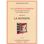 PUCCINI LA CANZONE DI DORETTA PER SOPRANO DALL'OPERA LA RONDINE 