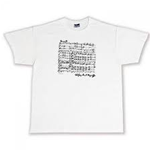 T SHIRT MOZART BIANCA PER BAMBINI DI 6 ANNI CIRCA  